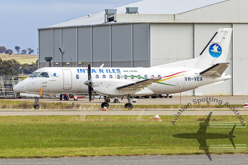 Vee H Aviation (VH-VEA) Saab 340B, wearing Int'Air Îles livery