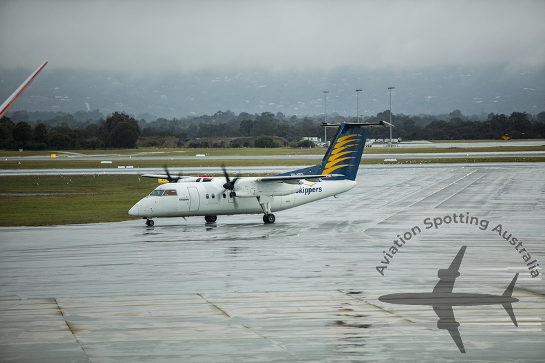 Skippers Aviation (VH-XFQ) de Havilland Canada DHC-8-106 Dash 8 taxiing at Perth Airport (1).jpg