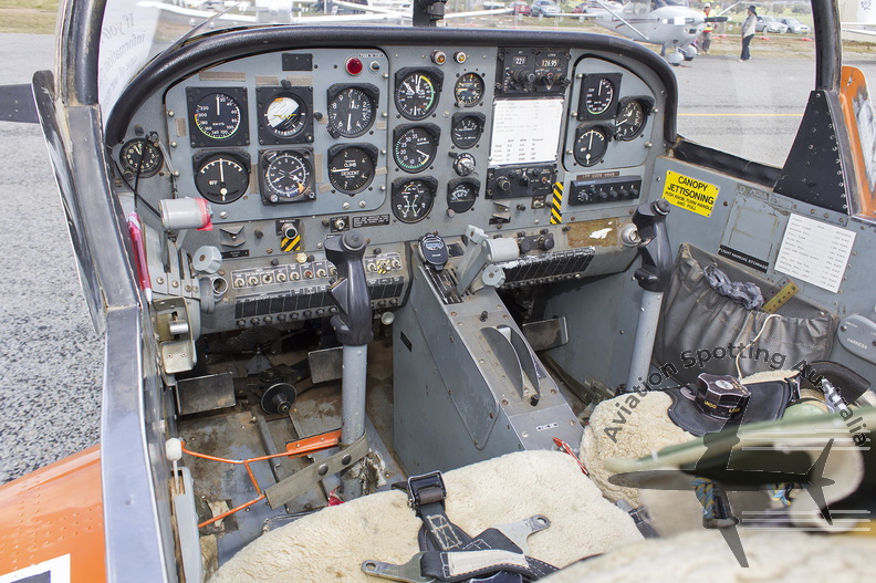 Cockpit of a Pacific Aerospace CT-4A Airtrainer (VH-CIB)