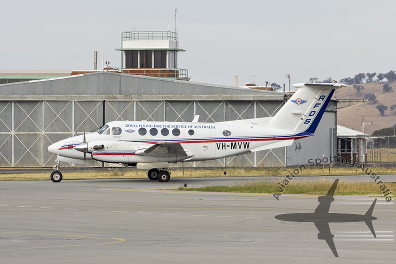 Royal Flying Doctor Service (VH-MVW) Beechcraft King Air B200C at Wagga Wagga Airport